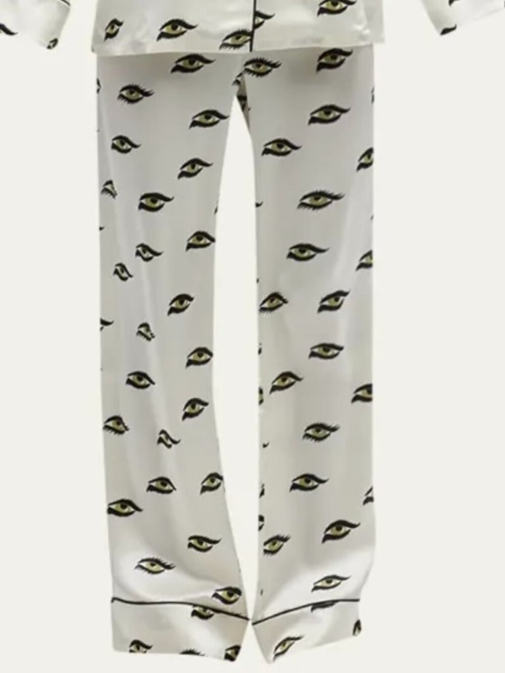 Lila Hydra silk Pajama set featuring eye design